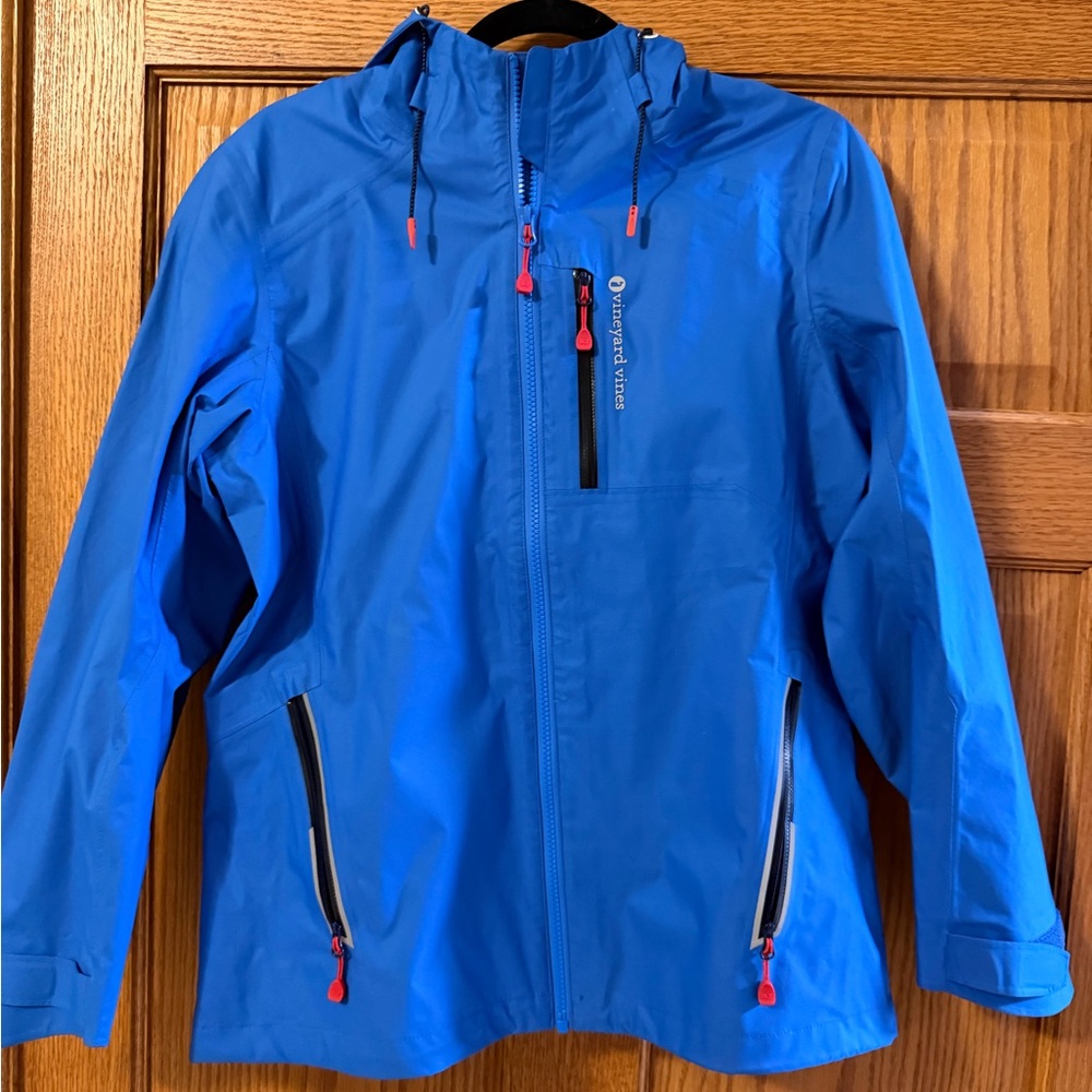 Vineyard Vines Jacket women performance blue wind waterproof